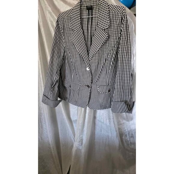 Gingham pattern Blazer Jacket Tribal  Sz XL/14 - Picture 5 of 6